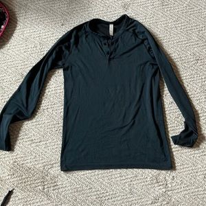 Lululemon Button Henley - small heather blue/teal
